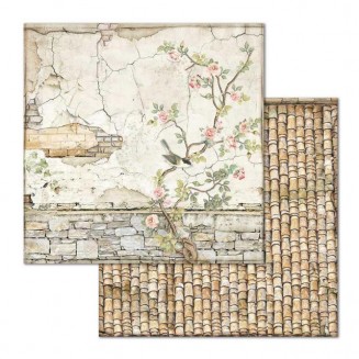 Stamperia Χαρτί Scrapbooking 30,5x30,5cm Διπλής Όψης Small Bricks with Tree