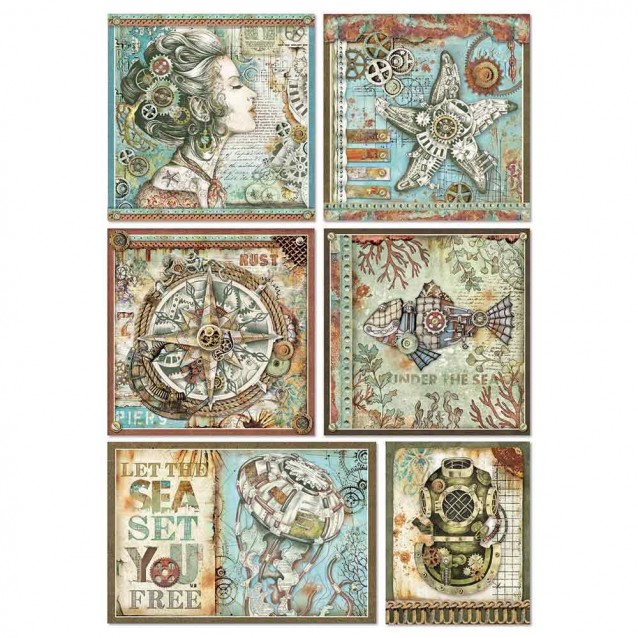 Stamperia Ριζόχαρτο Decoupage A4 (21x29,7cm) Sea World frames