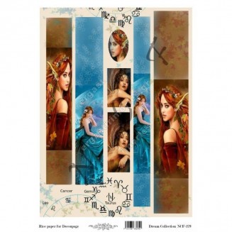 Artistic Design Ριζόχαρτο Decoupage Λαμπάδας 30x40cm NCF-279