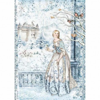 Stamperia Ριζόχαρτο Decoupage A4 (21x29,7cm) Fairy In The Snow