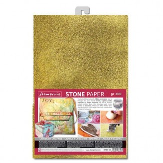 Stamperia Stone paper A4 (21x29,7cm) Gold