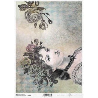 Itd. Collection Ριζόχαρτο Decoupage A4 (21x29,7cm) Womans Face