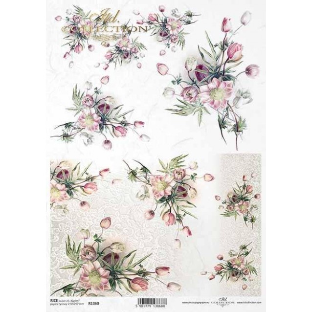 Itd. Collection Ριζόχαρτο Decoupage A4 (21x29,7cm) Spring Flowers