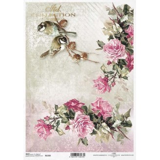 Itd. Collection Ριζόχαρτο Decoupage A4 (21x29,7cm) Bouquets And Birds