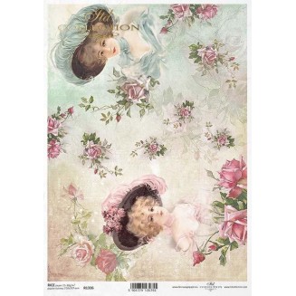 Itd. Collection Ριζόχαρτο Decoupage A4 (21x29,7cm) Ladies And Roses