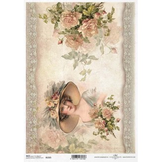 Itd. Collection Ριζόχαρτο Decoupage A4 (21x29,7cm) Lady And Roses