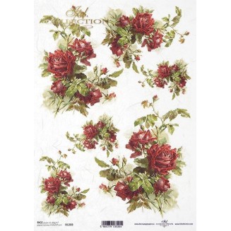 Itd. Collection Ριζόχαρτο Decoupage A4 (21x29,7cm) Dark Red Roses