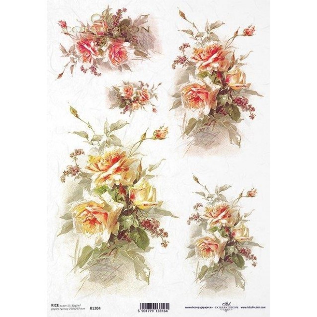 Itd. Collection Ριζόχαρτο Decoupage A4 (21x29,7cm) Roses