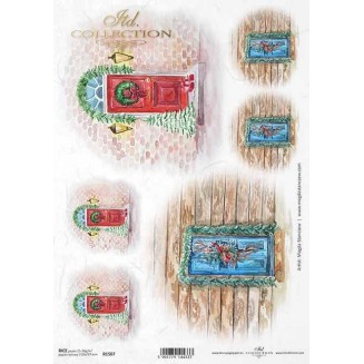 Itd. Collection Ριζόχαρτο Decoupage A4 (21x29,7cm) Windows With Holiday Decorations