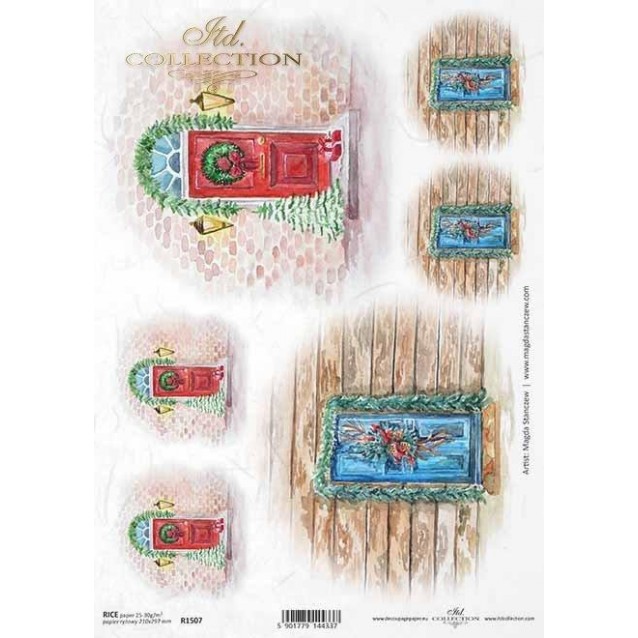 Itd. Collection Ριζόχαρτο Decoupage A4 (21x29,7cm) Windows With Holiday Decorations