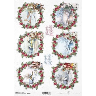 Itd. Collection Ριζόχαρτο Decoupage A4 (21x29,7cm) Christmas - Winter Pictures I