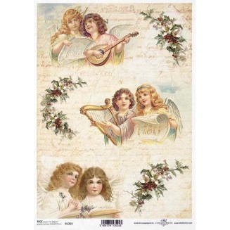 Itd. Collection Ριζόχαρτο Decoupage A4 (21x29,7cm) Retro Angel II