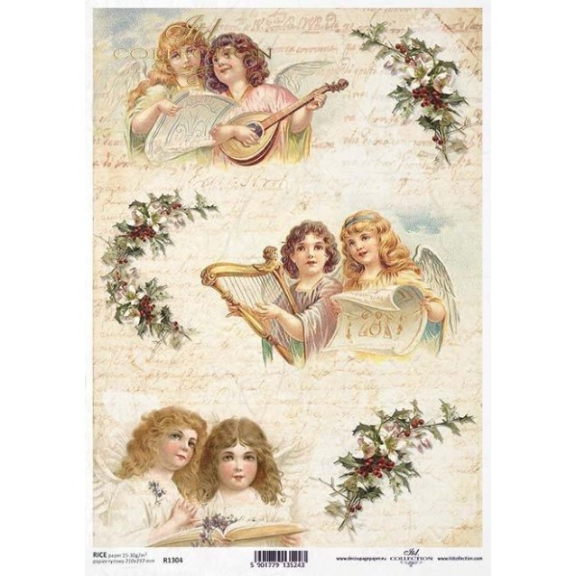 Itd. Collection Ριζόχαρτο Decoupage A4 (21x29,7cm) Retro Angel II