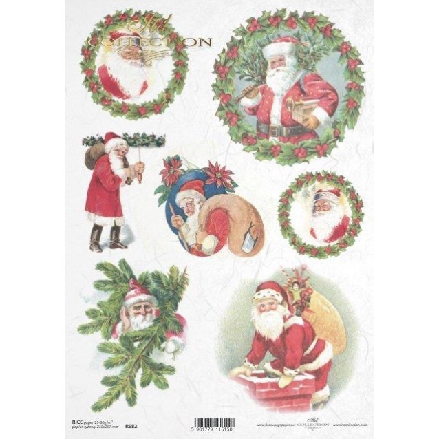 Itd. Collection Ριζόχαρτο Decoupage A4 (21x29,7cm) Christmas Motifs - Santa Claus