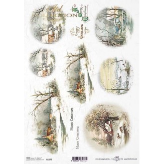 Itd. Collection Ριζόχαρτο Decoupage A4 (21x29,7cm) Christmas Motifs – Winter Visions