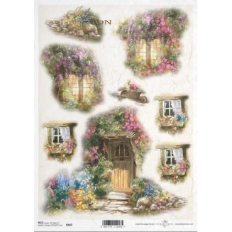 Itd. Collection Ριζόχαρτο Decoupage A4 (21x29,7cm) Colorful Flower Decoration