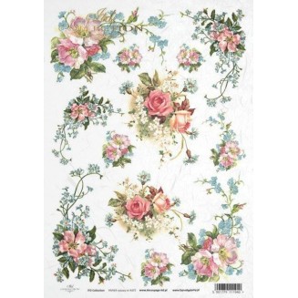 Itd. Collection Ριζόχαρτο Decoupage A4 (21x29,7cm) Roses And Wild Flowers