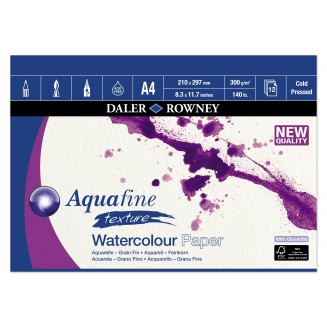 Daler Rowney Μπλοκ Ακουαρέλας Aquafine 12Φ A4 (21x29,7cm) 300gr Cold Pressed