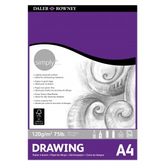 Daler Rowney Μπλοκ Σχεδίου Simply 50Φ A4 (21x29,7cm) 120gr