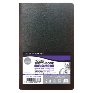 Daler Rowney Pocket Sketchbook Simply 24Φ 8,9x14cm 100gr - Μαλακό εξώφυλλο