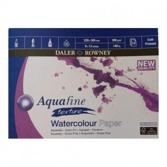 Daler Rowney Μπλοκ Ακουαρέλας Aquafine 12Φ 22,9x30,5 cm 300gr Cold Pressed