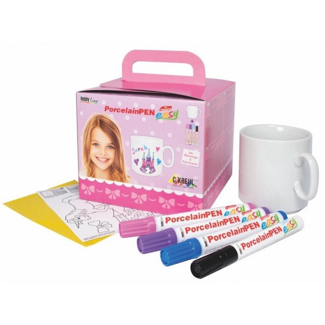 Kreul PorcelainPen Easy Set με Κούπα Κορίτσι