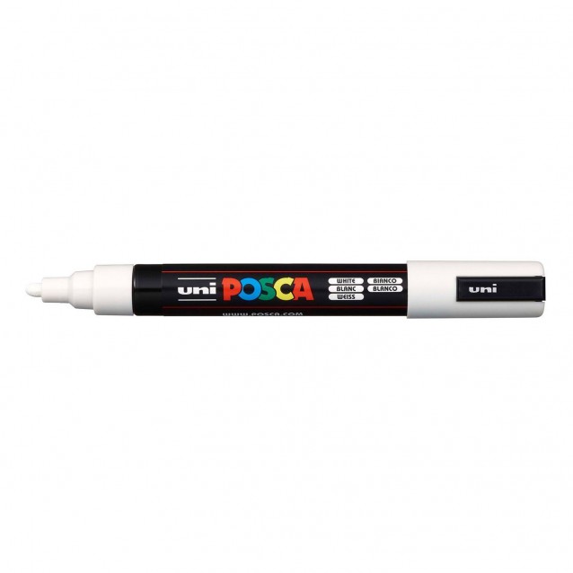 Posca Μαρκαδόρος PC-5M Μεσαίος 1,8-2,5mm Λευκό