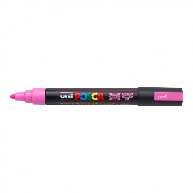 Posca Μαρκαδόρος PC-5M Μεσαίος 1,8-2,5mm Ροζ Φωσφοριζέ