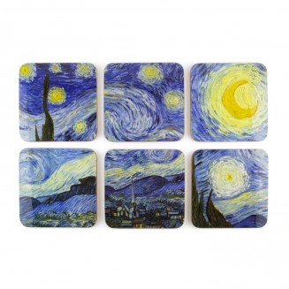 6 Σουβέρ 10,5x10,5x0,4cm Van Gogh 