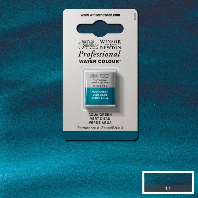 Winsor & Newton Half Pan Ακουαρέλας Professional 697 Aqua Green Series 3