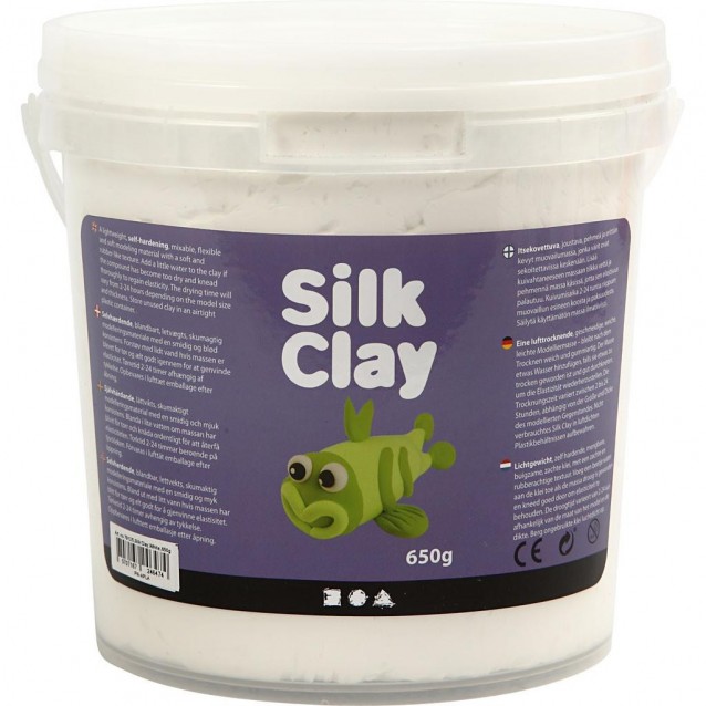 Πλαστοζυμαράκι Silk Clay 650gr Λευκό