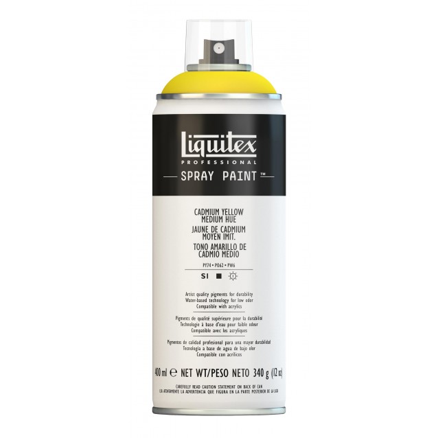 Liquitex Professional 400ml Acrylic Spray 830 Cadmium Yellow Medium Hue