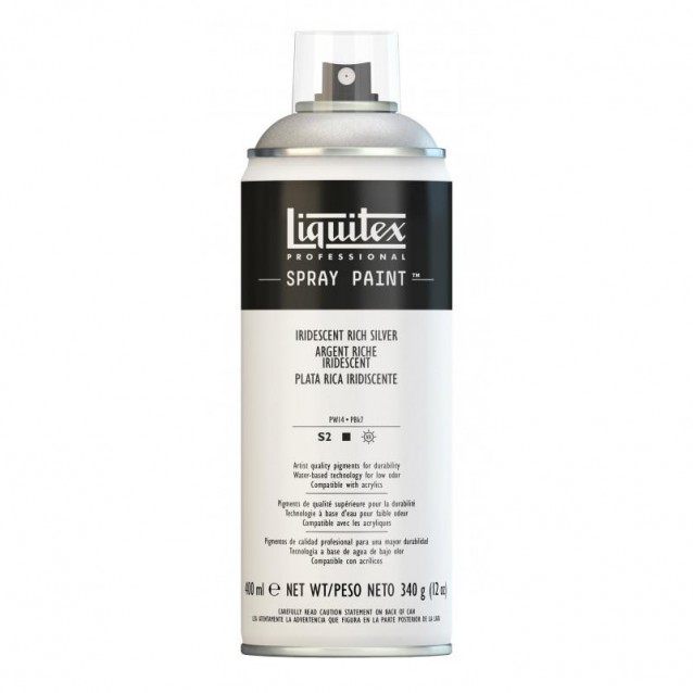 Liquitex Professional 400ml Acrylic Spray 239 Iridescent Rich Silver