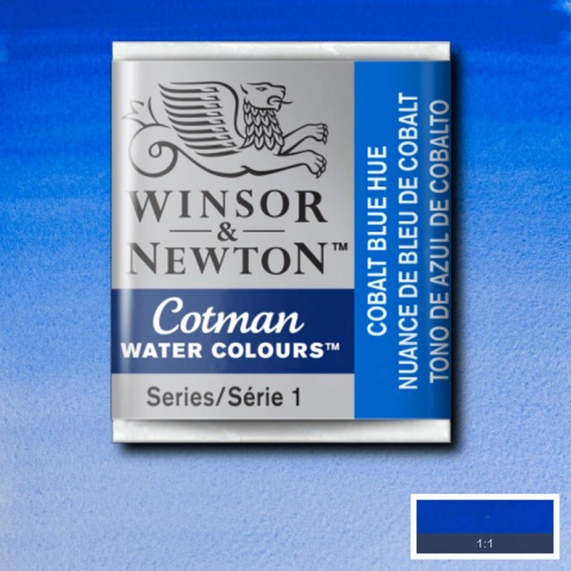 Winsor & Newton Half Pan Ακουαρέλας Cotman 179 Cobalt Light Blue Hue Series 1