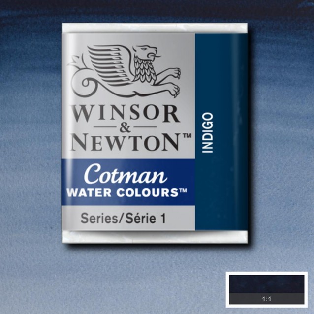 Winsor & Newton Half Pan Ακουαρέλας Cotman 322 Indigo Series 1