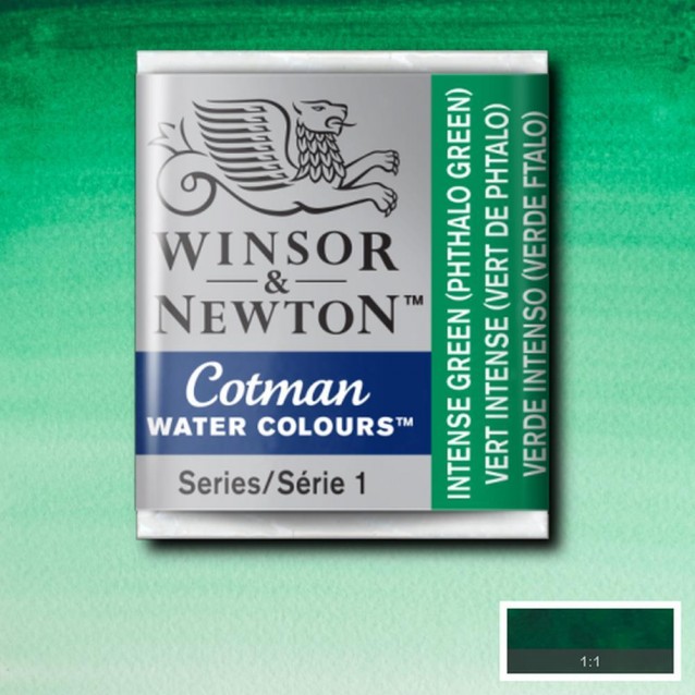 Winsor & Newton Half Pan Ακουαρέλας Cotman 329 Intense Green Series 1