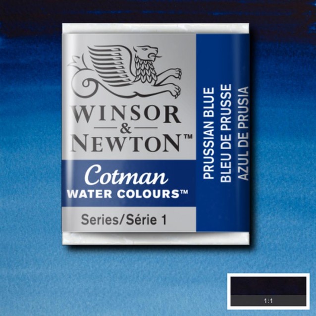 Winsor & Newton Half Pan Ακουαρέλας Cotman 538 Prussian Blue Series 1