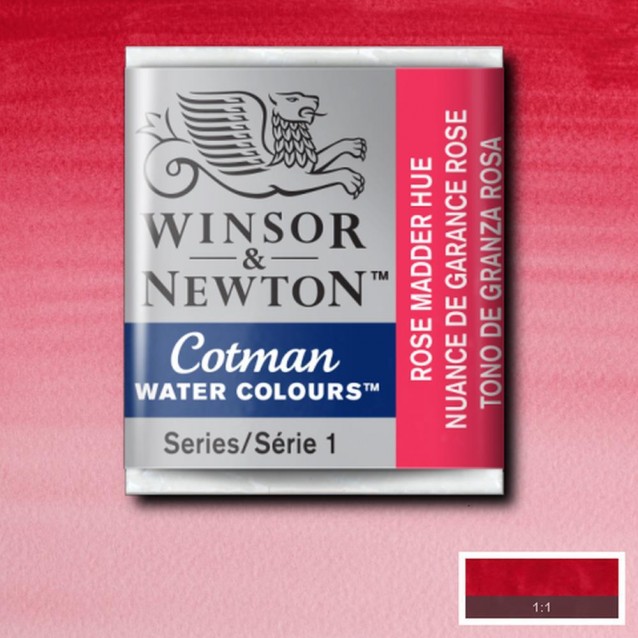 Winsor & Newton Half Pan Ακουαρέλας Cotman 580 Rose Madder Hue Series 1