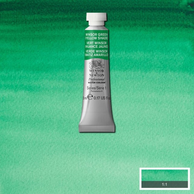 Winsor & Newton 5ml Ακουαρέλας Professional 721 Winsor Green (Yellow Shade) Series 1