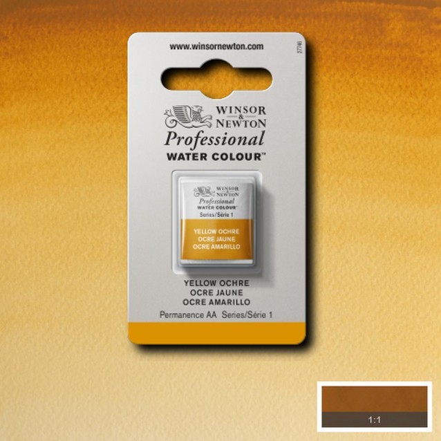 Winsor & Newton Half Pan Ακουαρέλας Professional 744 Yellow Ochre Series 1