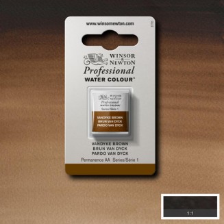 Winsor & Newton Half Pan Ακουαρέλας Professional 676 Van Dyke Brown