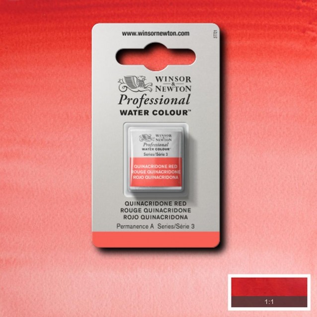 Winsor & Newton Half Pan Ακουαρέλας Professional 548 Quinacridone Red Series 3