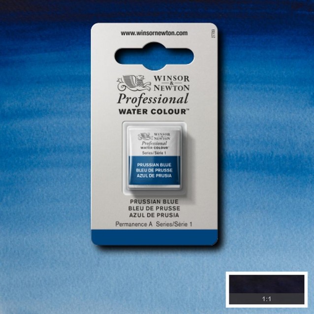 Winsor & Newton Half Pan Ακουαρέλας Professional 538 Prussian Blue Series 1