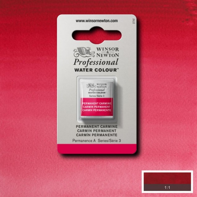 Winsor & Newton Half Pan Ακουαρέλας Professional 479 Permanent Carmine Series 3