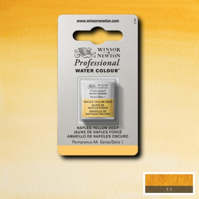 Winsor & Newton Half Pan Ακουαρέλας Professional 425 Naples Yellow Deep Series 1