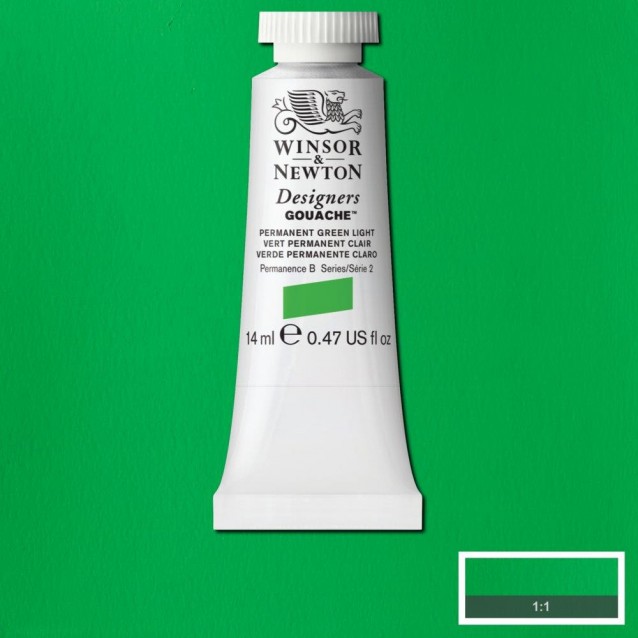 Winsor & Newton 14ml Τέμπερα Designers Permanent Green Light Serie 2