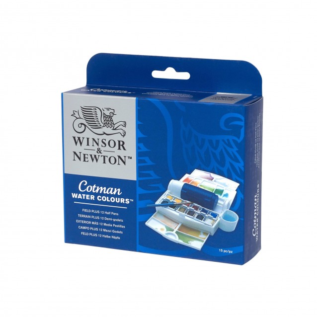 Winsor & Newton Cotman Κασετίνα Field Plus με 12 Πλακάκια Ακουαρέλας