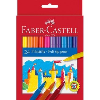 Faber Castell 24 Λεπτοί Μαρκαδόροι