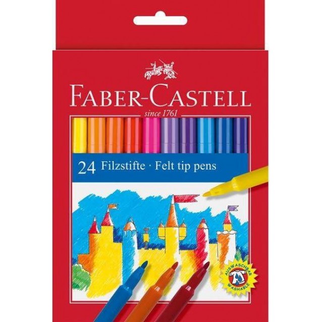 Faber Castell 24 Λεπτοί Μαρκαδόροι