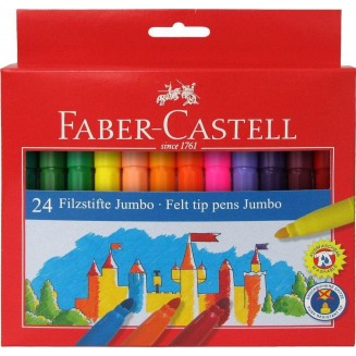 Faber Castell 24 Χοντροί Μαρκαδόροι Jumbo